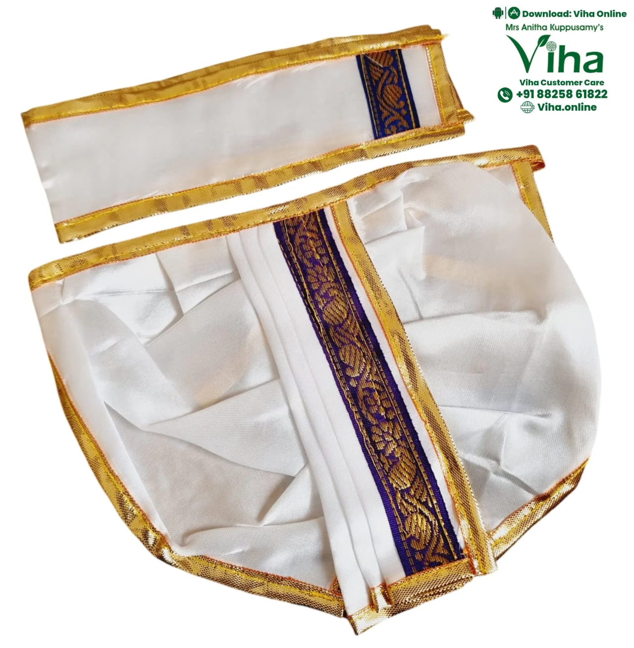 Ganesha Dhoti | Krishna Dhoti - 6" Inches - Image 15