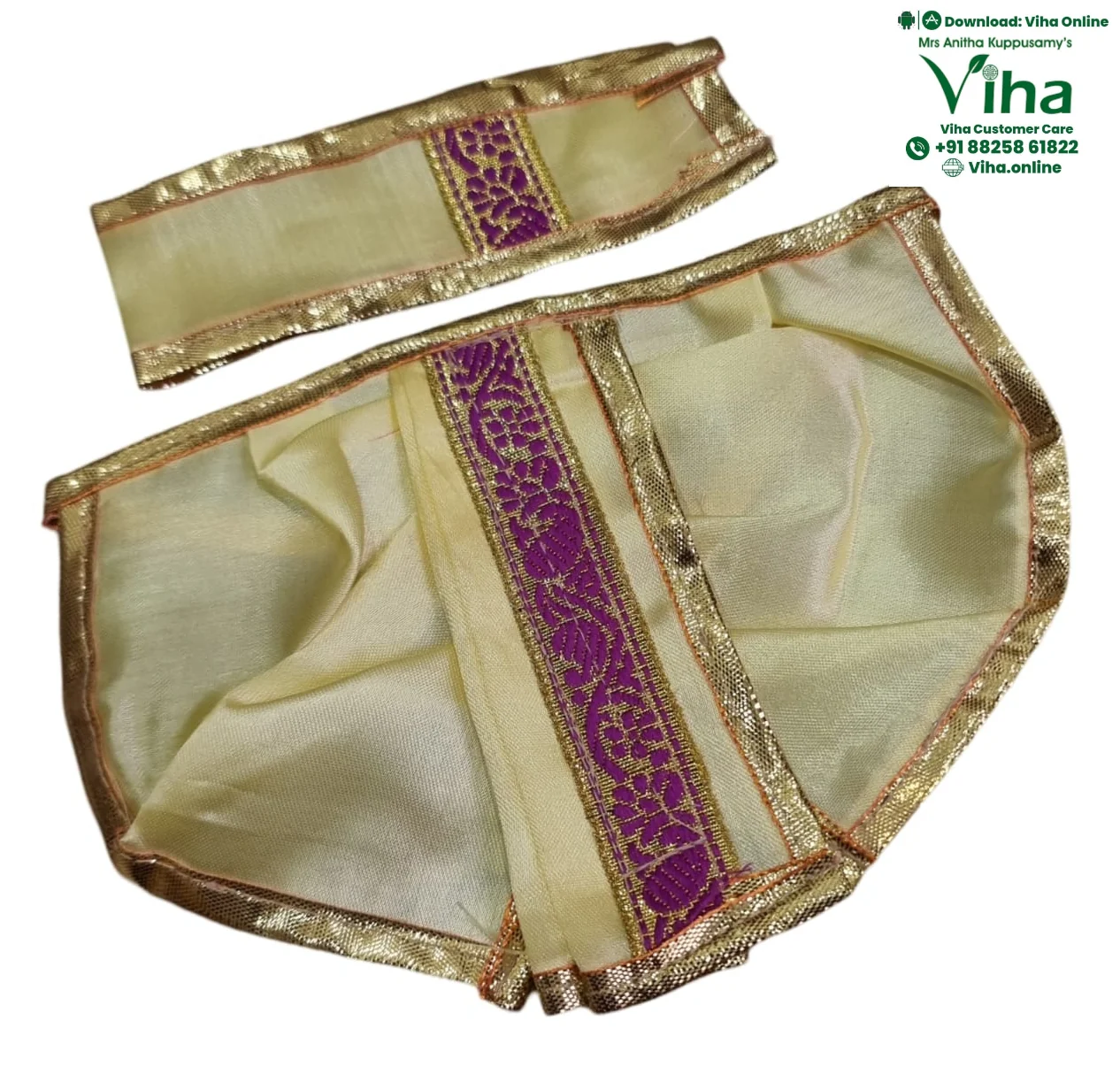 Ganesha Dhoti Set | Krishna Dhoti Set - 5"Inches - Image 11