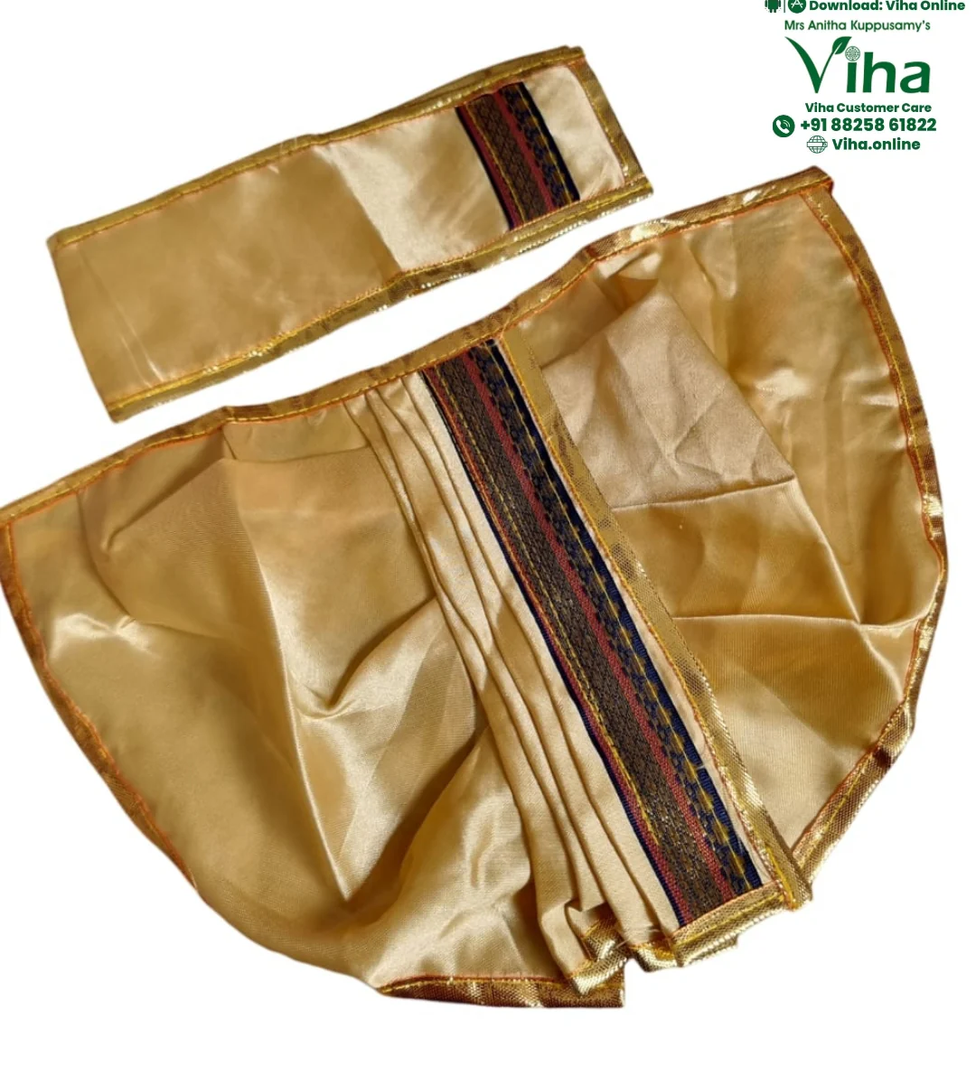 Ganesha Dhoti Set | Krishna Dhoti Set - 7"Inches - Image 12