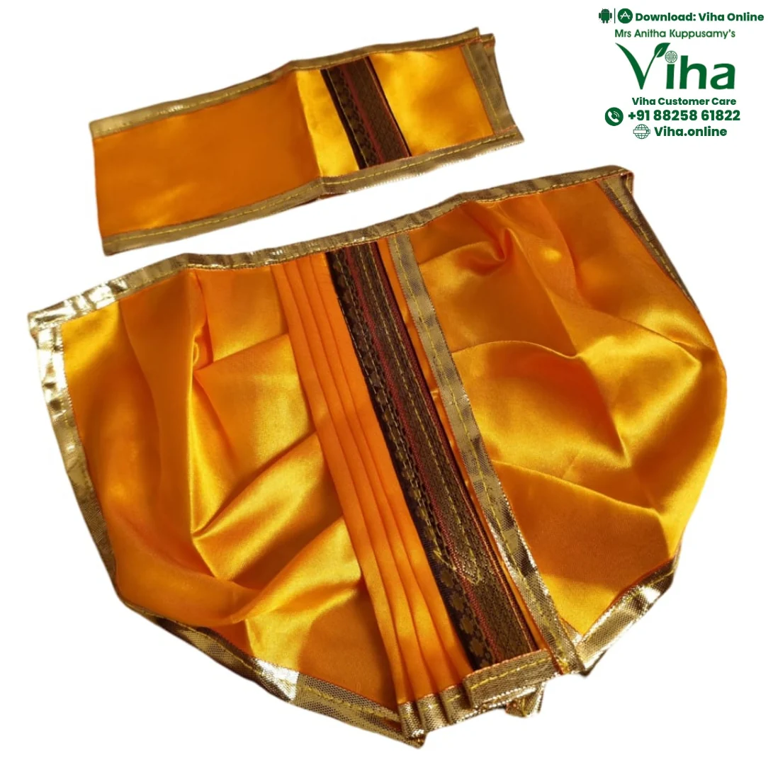 Ganesha Dhoti Set | Krishna Dhoti Set - 7"Inches - Image 5